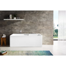 Ractangle Massage Bathtub with Water Flow and 3-Way Panels